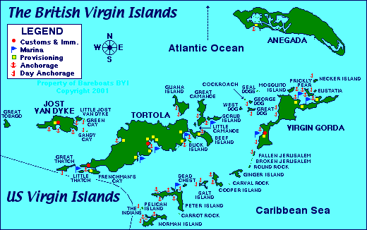 英屬維京群島，又名英屬處女島(BRITISH VIRGIN ISLANDS-BVI)是距離PUERTO RICO以東大約60英里，地處加勒比海的，由40多個島嶼所組成的島國，面積只有155平方公里，人口只有15000人。